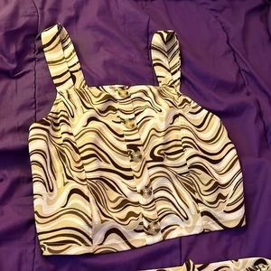 Wide led 2 piece summer outfit or dinner date